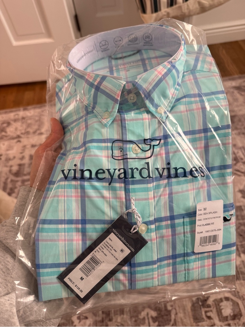 NWT Vineyard Vines - Performance Coconut Key Plaid Featherweight Shirt - Picture 4 of 4